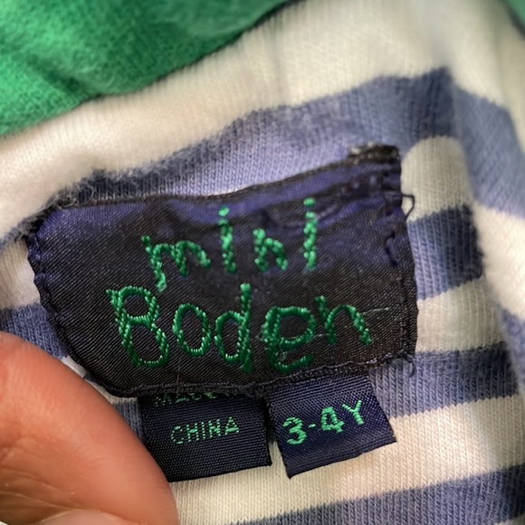 Green Double Breasted Knit Jacket/ Size 3-4 Years/ Mini Boden Jacket - Picture 7 of 7